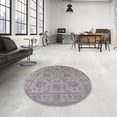 thumbnail image 4 of Ahgly Company Machine Washable Indoor Rectangle Industrial Modern Dark Goldray Area Rugs, 7' x 9', 4 of 7