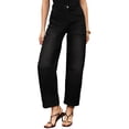 thumbnail image 3 of DOKOTOO Women's Barrel Jeans Baggy High Waisted Vintage Y2K Boyfriend Jeans Loose Ankle Denim Stretch Pants with Big Pockets, 3 of 9