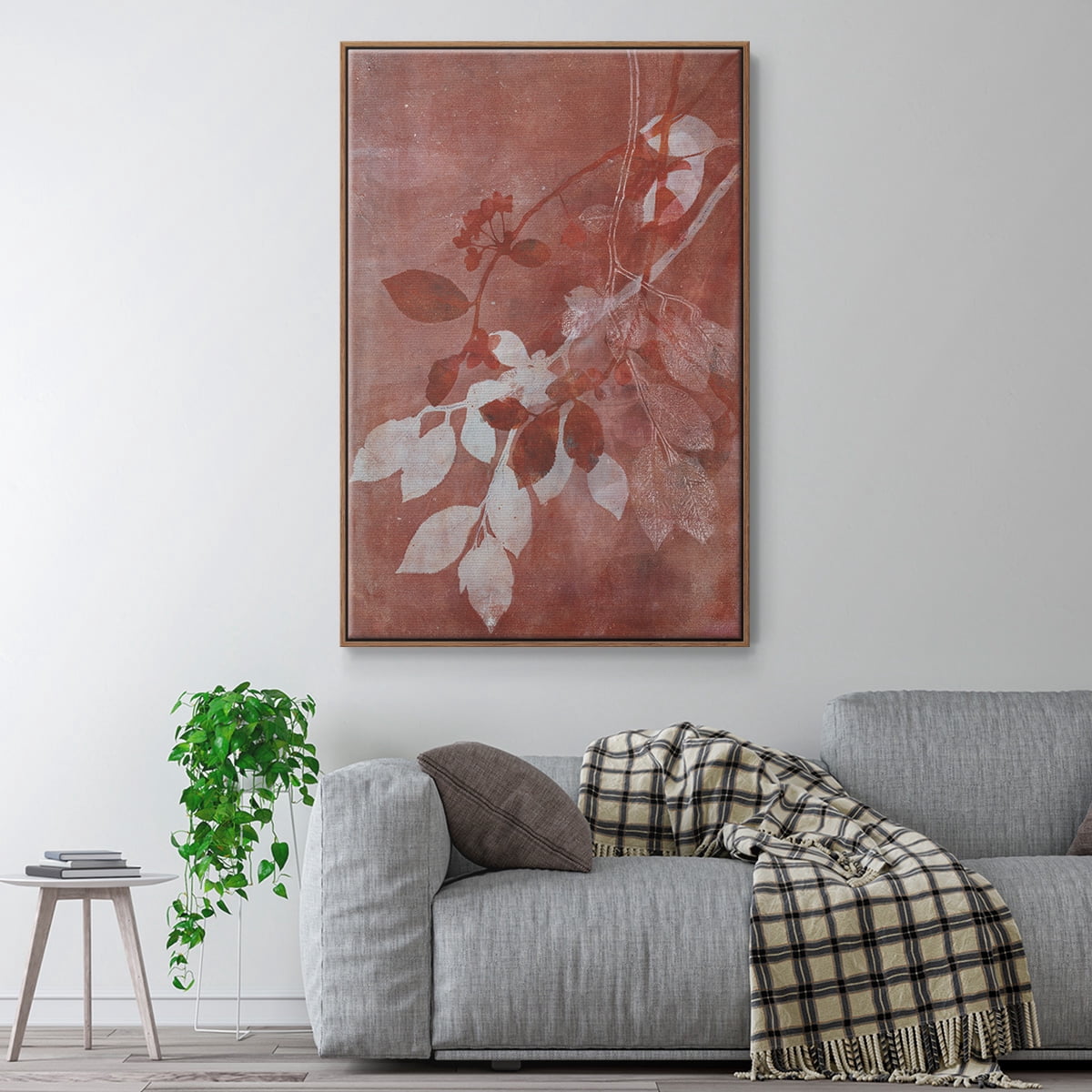 Branching Out XVI Framed Premium Gallery Wrapped Canvas - Ready to Hang - 17 x 25 - Walnut Floating Frame