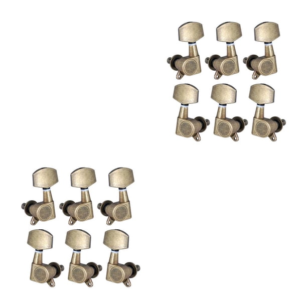 Yuarrent Clavijas de afinación de 6 piezas, accesorio de instrumento musical, mango de ajuste Simple, cabezales de máquina, piezas de guitarra para Type1 NO1 Yuarrent CBP367352