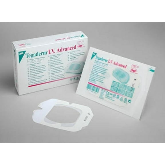 3M Tegaderm I.V. Advanced Securement Dressing, 4 x 4.75 Inch, 50 Count