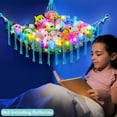 thumbnail image 2 of GOR Stuffed Animals Net or Hammock with LED Light, Hanging Stuffed Animals Storage Toy Hammock Net Corner Wall Girls Room Decor Toy Storage Organizer, Light Aqua Green, XL, 2 of 15