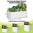 thumbnail image 2 of BeesClover 2-Pack Metal Raised Garden Beds, Rectangular Outdoor Planter Boxes for Vegetables, Flowers, and Plants, 2 of 8