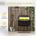 thumbnail image 6 of Outsunny Tumbling Compost Bin Outdoor 360° Dual Chamber Rotating Composter 43 Gallon, Yellow, 6 of 9