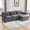 Gray, variant on 103" Corduroy Sofas Couch, Contemporary Sofa with Modular Design, Modern Accent Couch for Indoor Spaces, Emerald