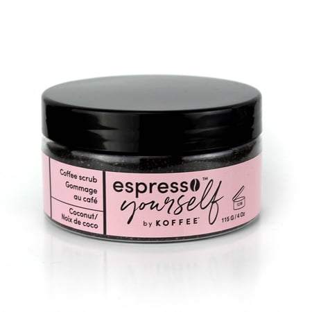 Koffee Beauty Coffee Scrub, Exfoliating Body Scrub for Women, Coconut, 4 oz