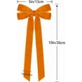 thumbnail image 2 of 12Pcs Fall Velvet Ribbon Bows Tree Decorations,5in x 10in Orange Christmas Ornaments for Tree Home Thanksgiving Party Front Door Wreath Holiday Decor, 2 of 12