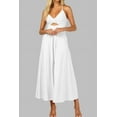 thumbnail image 4 of FreshPretty Women Summer Spaghetti Strap Dress Sleeveless V Neck Cutout Slit Casual Beach Party Maxi Dresses with Pockets, 4 of 6