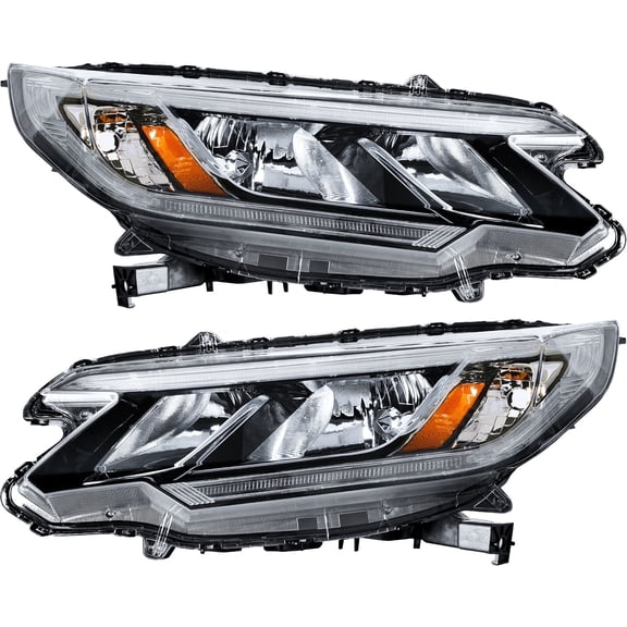 Halogen Headlights Compatible with 2015-2016 Honda CR-V EX/EX-L Driver & Passenger Side
