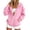 sweatshirt for women -Z1 Pink, variant on Daznico Women's Zip Hoodie Hooded Sweatshirt Jacket with Side Pockets Soft Cozy Relaxed Outerwear for Wear,XL