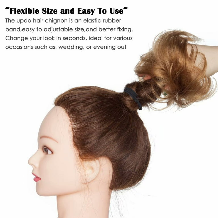 Benehair Messy Bun 100 Human Hair Pieces Extensions Scrunchies