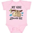 thumbnail image 3 of Inktastic My Gigi Loves Me with Sloth and Hearts Boys or Girls Baby Bodysuit, 3 of 5