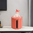thumbnail image 5 of Girl Statue Tissue Box Covers Tissues Holder Case Decoration Orange Red, 5 of 8
