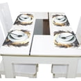 thumbnail image 4 of Bird Black 12×18 inch Placemats Heat Resistant Washable Foldable Rectangular Placemats Set Decoration Indoor Outdoor for Kitchen Dining Table 6PCs, 4 of 8
