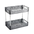 thumbnail image 4 of DOLITY Bathroom Storage Rack Bathroom Vanity Tray Modern Decor Dresser Tray Makeup Tray Clear Gray 2 Layer, 4 of 9