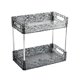 thumbnail image 4 of Estante de almacenamiento para baño, estante de ducha, contenedor de decoración, elegante bandeja para cosméticos y joyas. Gris claro 2 capas, 4 of 9