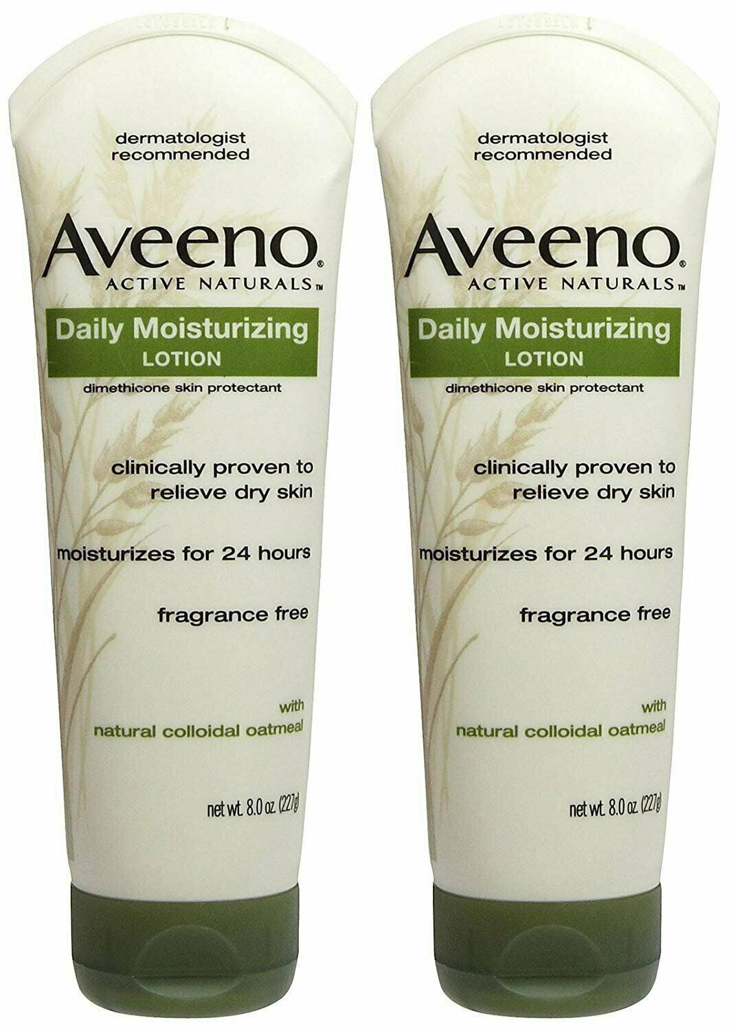 Aveeno Daily Moisturizing Body Lotion w/ Colloidal Oatmeal, 8oz, 2-Pack