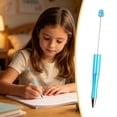 thumbnail image 2 of 5.9" 1mm beadable pens,5ml Plastic Bead Ballpoint DIY Cute Cool Pens Black Ink for Women Men Bridal Graduation Gift Office Supplies(Sky Blue), 2 of 9