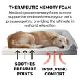 thumbnail image 6 of FurHaven Pet Products | Memory Foam Two-Tone Faux Fur & Suede Sofa-Style Couch Pet Bed for Dogs & Cats - Stone Gray, Jumbo, 6 of 13