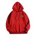 thumbnail image 5 of MHFRRA Sudaderas y Sudaderas para Hombre para Uso Casual, Suéter Acogedor con Diseño Estampado, Ajuste Holgado para Otoño E Invierno Rojo, 5 of 5