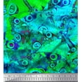 thumbnail image 1 of Soimoi Green polyester Crepe Fabric Colorful Butterfly Print Sewing Fabric Yard 42 Inch Wide, 1 of 3