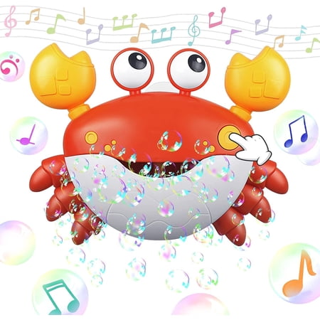 Huge Wave Crab Baby Bath Toys for Toddlers, Bathtub Bubble Maker with Music, Automatic Kids Bathtub Bubble Machine - for Infants 6-12 - Birthday Christmas Gifts for 1 2 3 Year Old Boys and Girls