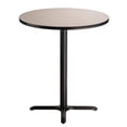 thumbnail image 2 of Pemberly Row Table Basse Ronde Moderne en Bois de 36 Pouces avec Base en X, Gris Nébuleuse, 2 of 4