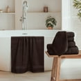 thumbnail image 3 of MALLONI HOME 8 Piece Towel Set 100% Ring Spun Cotton, 2 Bath Towels 27x54, 2 Hand Towels 16x28 and 4 Washcloths 13x13- Ultra Soft Highly Absorbent Machine Washable Hotel Spa Quality- Chocolate Brown, 3 of 7