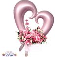 thumbnail image 6 of PMU Heart Shaped 24 Inch Open Center Mylar Balloon, Pink Pkg/10, 6 of 7