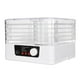thumbnail image 3 of Máquina de secado de alimentos, 5 bandejas, Control de control de botón apilable silencioso grande, 35-70  degree para secador de alimentos y verduras para , Blanco, 3 of 9
