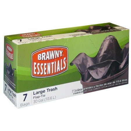 Brawny 30gal Flap Tie Bags 7ea