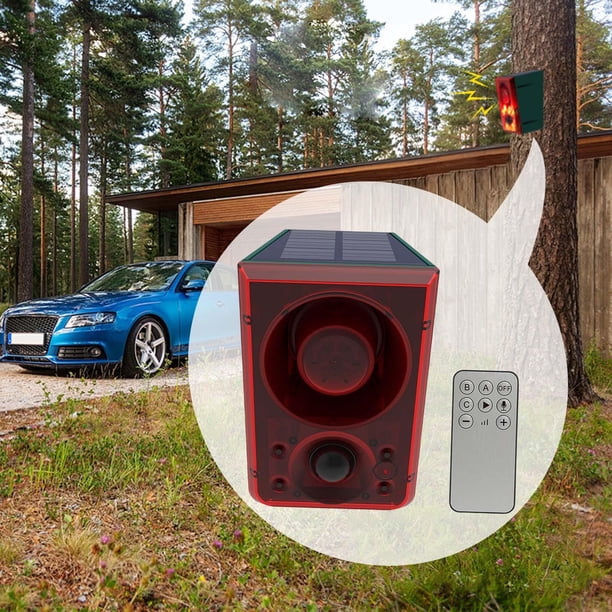 Sistema De Alarma De Seguridad De Luz Estscópica Solar Para Jardín Carage Shed Yotijar alarma de luz y sonido