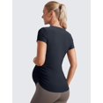 thumbnail image 2 of Remera de Maternidad CRZ YOGA Cloudweight Suave con Fruncido Lateral Azul Marino M, 2 of 4