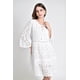 thumbnail image 4 of Vestido boemio con bordado floral Roman Fashion /Juvenil, 116 (Blanco) blanco G, 4 of 5