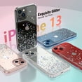 thumbnail image 6 of ULAK Glitter Case for iPhone 13, Clear Slim Shockproof Bumper Phone Case for Apple iPhone 13 2021 for Women Girls, Silver Star, 6 of 8