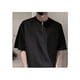 thumbnail image 4 of Camisa de manga corta para hombre, media manga con cremallera de un cuarto, Color puro, transpirable, Top de verano para fiesta, viajes y citas, 4 of 8