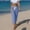 Blue, variant on Pants for Women Cropped Striped Pants Elastic Drawstring Waist with Pockets Casual Lightweight Breathable Straight Leg Trousers for Beach Vacation Daily Outing Looks