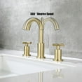 thumbnail image 6 of Adorer 8 Inches Widespread Bathroom Faucet, 3 Hole Brushed Gold Bathroom Sink Faucet with Pop-up Drain - 32133BG, 6 of 6
