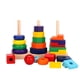 thumbnail image 5 of Juego de 21 bloques de construcción de madera para bebés: juguete de aprendizaje de colores y formas, 5 of 7