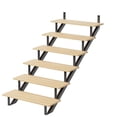 thumbnail image 2 of Bingirl 2 Pack 6 Step Metal Stair Riser Steel Stair Stringer for Deck Height 49.6 in Heavy Duty Stair Step Riser for Outdoor Steps Outside Stairs, 2 of 7