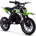 thumbnail image 1 of Bicicleta de cross a gas MotoTec DB-01 de 50 cc y 2 tiempos para niños, color verde, 1 of 3
