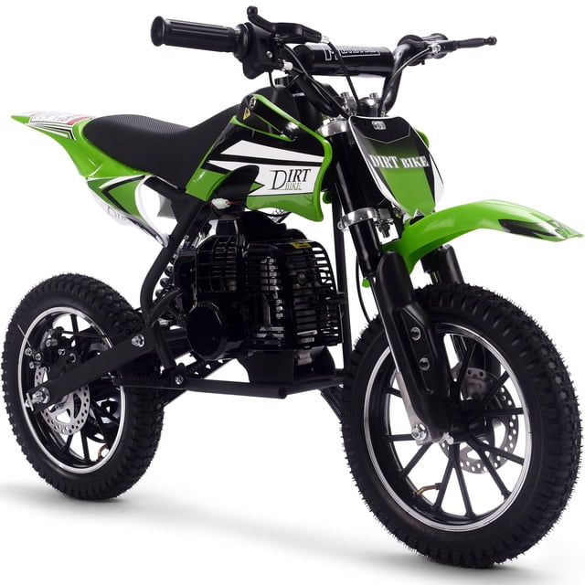 Bicicleta de cross a gas MotoTec DB-01 de 50 cc y 2 tiempos para niños, color verde