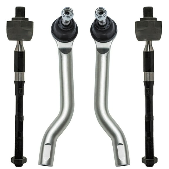 Detroit Axle - Front Tie Rods for 14-20 Nissan Rogue 17-22 Rogue Sport 17-19 Qashqai, 4 Inner Outer Tie Rod Ends 2014 2015 2016 2017 2018 2019 2020 Replacement