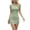 Green, variant on HVOBTTY Summer Women's Sleeveless Mini Bodycon Dress Solid Color Round Neck Ruched Bodycon Casual Out Wear