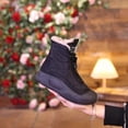 thumbnail image 4 of Botas Martin cálidas con forro polar y suela gruesa de estilo retro para mujer, cómodas, suaves y casuales, hasta el tobillo, mixtas, 4 of 6
