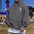 thumbnail image 5 of Jesus Hoodie for Men Loose Fit Zip Up Letter Print Long Sleeve Hoodies Casual Fall Winter Streetwear Graphic Hoodies for Men, 5 of 6
