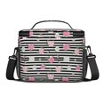 thumbnail image 3 of Lunch Box Pioneer Flower Floral Print Pattern Insulated Lunch Bag for Women Men,Medium Leakproof Lunchbox Cooler Bag Adjustable Strap,10 X 6.7 X 8 Inches, 3 of 6