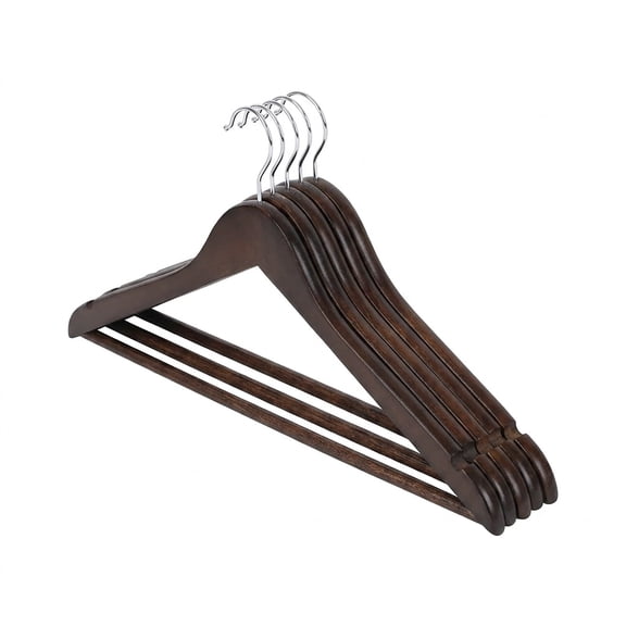 Better Homes & Gardens Solid Walnut Wood Suit Hangers, Multiple Packs