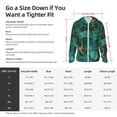 thumbnail image 6 of Goofa Green Gold Glitter Printed Women's UPF 50+ Sun Protection Hoodie Jacket Lightweight Long Sleeve Sun Shirt for Women with Pocket Hiking Outdoor-Medium, 6 of 9