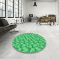 thumbnail image 3 of Ahgly Company Indoor Rectangle Patterned Neon Green Area Rugs, 4' x 6', 3 of 6